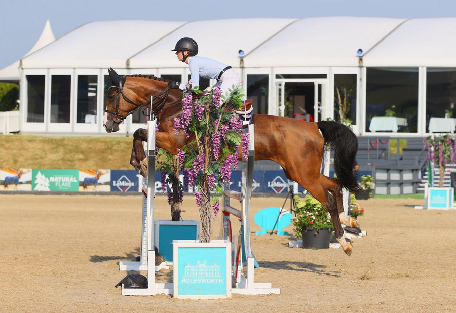 Tia Posner riding Happy-Fomia in the 1.15m at Bolesworth International